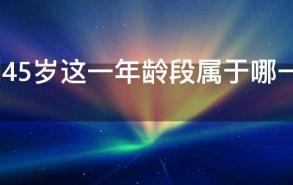 24到45岁这一年龄段属于哪一阶段