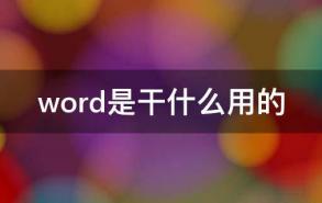 word是干什么用的