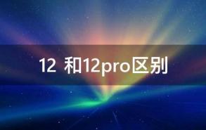 12 和12pro区别