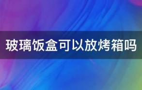 玻璃饭盒可以放烤箱吗