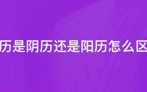 农历是阴历还是阳历怎么区分